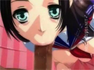 Young Big Tit Hentai Girl Gives Titjob