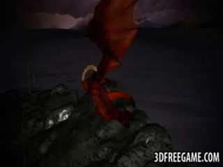 3d Redhead Gets Fucked Hard By A Winged Demon