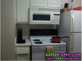 Homemade Video Of A Hot Black Ebony Babe In Kitchen Cooking Naked In Panties