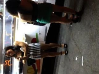 Candid, Tight Short Skirt Asian Slut