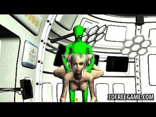 Busty 3d Blonde Babe Gets Fucked Hard By An Alien