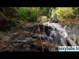 Naughty Teen Models Play Nude Outdoors