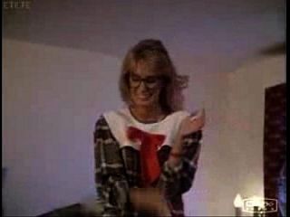 Nerdy Girl Gets Naked At A Party