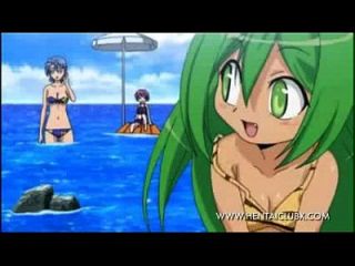 Girls Anime Anime Beach Sexy Females