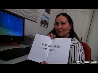 Office Fat Girl Starts A Game...