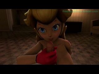 Princess Peach Fucks And Sucks A Nice Big Cock For A Creampie