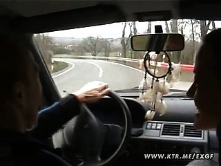 Amateur Housewife Sucks And Fucks In Her Car With Cumshot