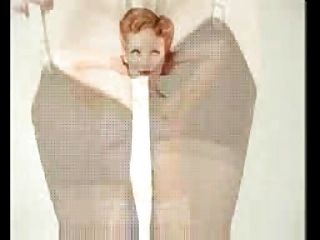 All Natural Redhead Porn Star In Pin Up Dita Style Lingerie And Stockings Masturbating Stripping