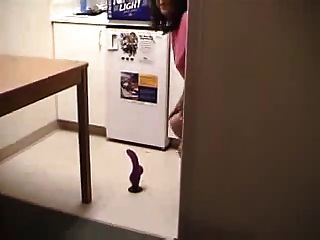 Mature Masturbation Using Table Corner