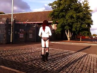 Tranny Stripping Public Daytime