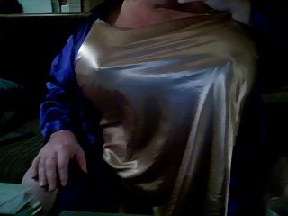 Massive Gold Satin Boobs  50ddds