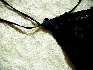 Cum On Black Thong