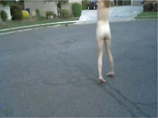 Blonde Goes Outside Naked