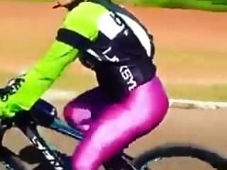 Shiny Lycra Sexy Women In Bike