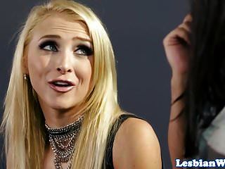 Tribbing Lesbians Enjoy Romantic Foreplay