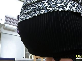 Oldnanny Hot Mature Lady Solo In The Kitchen